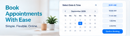 Appointment booking system preview